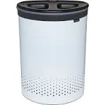 Brabantia Laundry Hampers Liner Round Portable in White W/ Black Lid (1-Pack)