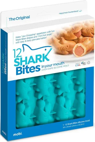 Mobi Silicone &#034;The Original&#034; Shark Bites Pigs in a Blanket Baking Mold