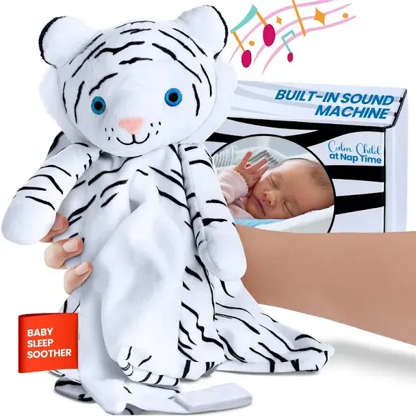 Delly the White Tiger White Noise & Lullaby Baby Soother