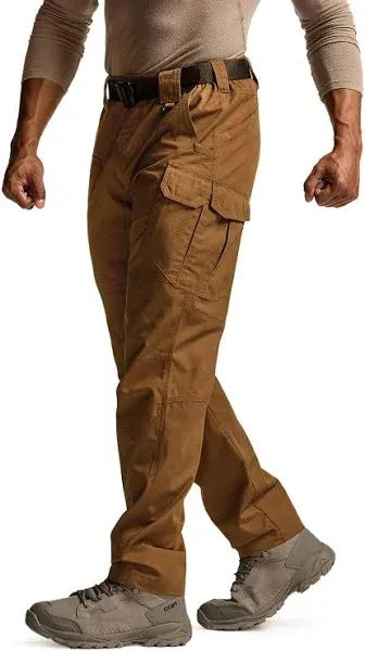 CQR Men's Tactical Pants, Water Resistant Ripstop Cargo Pants, Lightweight EDC Work Hiking Pants, Outdoor Apparel