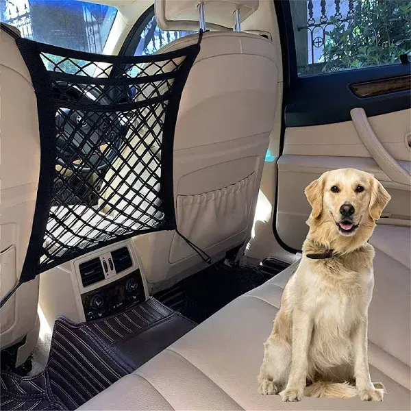 Dog Car Net Barrier Pet Barrier with Auto Safety Mesh Organizer Baby Stretcha...