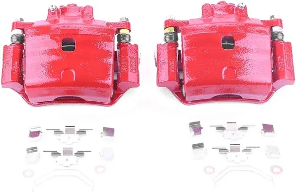 Power Stop Front Red Calipers w/Brackets pr FOR 06-12 Ford Fusion