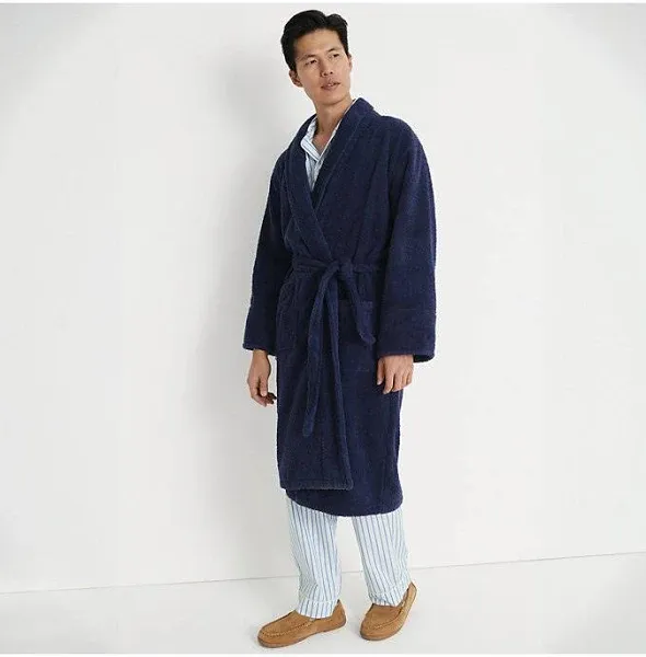 Lands' End Men's Calf Length Turkish Terry Robe