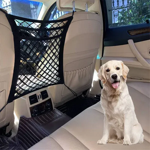 Dog Car Net Barrier Pet Barrier with Auto Safety Mesh Organizer Baby Stretcha...