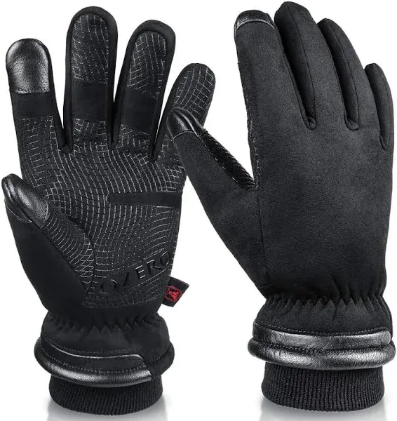 OZERO Waterproof Winter Gloves Men Women -30 ℉ Cold Proof Touchscreen Anti Slip Silicon Palm - Heated Glove Thermal for Driving Cycling Motorcycle in Cold Weather Warmest Gifts for Dad