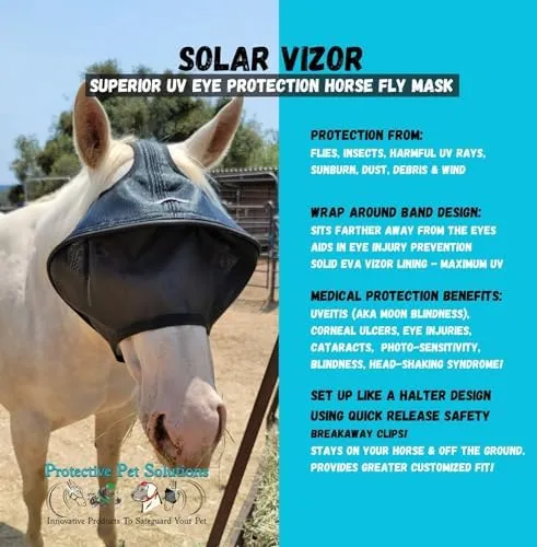 Solar Vizor Fly Mask- Available NOW with EARs & NOSE! Email us for how to the NEW Options!