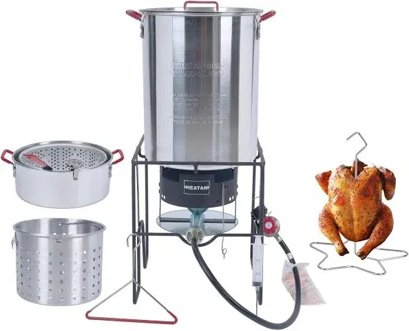 30 Qt Turkey Fryer &amp; 10 Fish Combo Kit with CSA Approved 50,000BTU... 