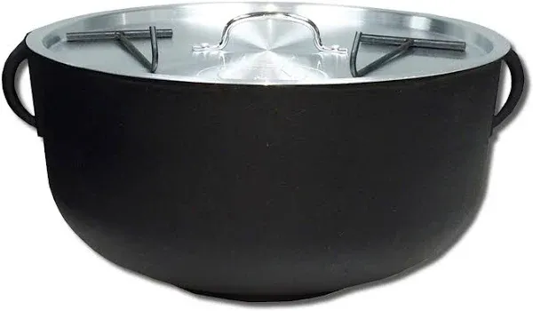 King Kooker 5924S Outdoor cast Iron Pot, Black