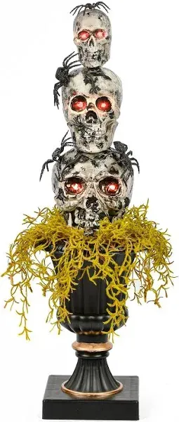 National Tree Company 32" Pre-Lit Halloween Skull Tower