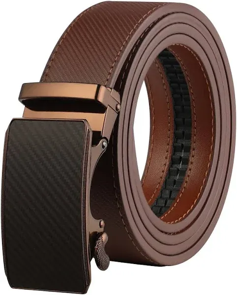 Lavemi Men's Real Leather Ratchet Dress Casual Belt, Cut to Exact Fit,Elegant Gift Box