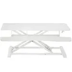 VIVO 36 inch Desk Converter, K Series, Height Adjustable Sit to Stand Riser, Dual Monitor and Laptop Workstation with Wide Keyboard Tray, White, DESK-V036KW