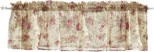 Antique Rose Valance, 84 by 21-Inch