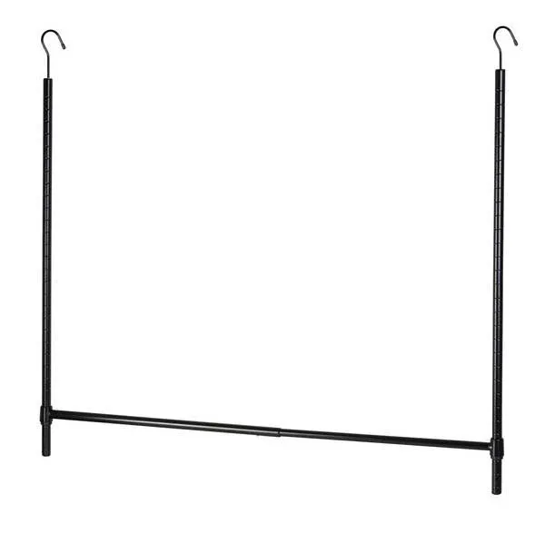  Hanging Closet Rod for Clothes Hanging, Black HNG-09139 Black 