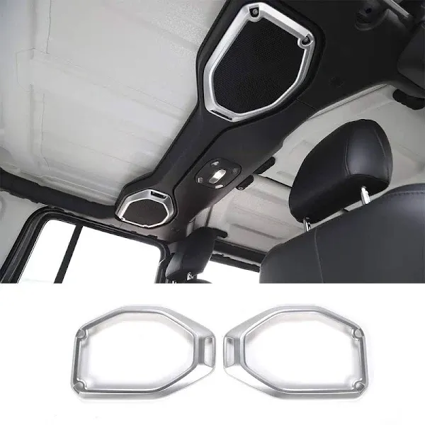 2PCS Top Speaker Audio Surround Trim Cover For Jeep Wrangler JL JLU JT 2018 UP