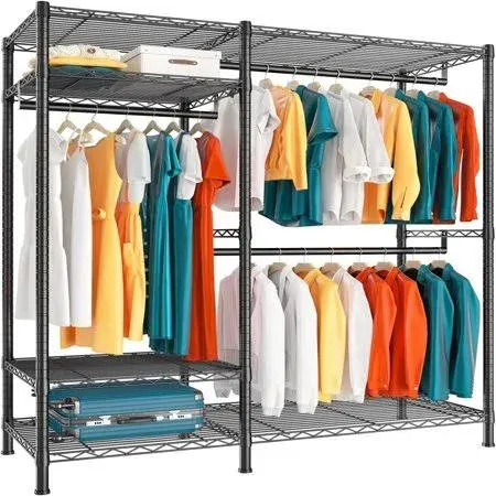 Raybee Heavy Duty Clothes Rack with Wheels