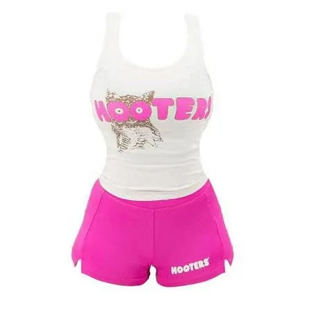 Hooters Girl Outfit Pink Costume Costume 2x Pink