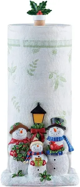 Collections Etc Snowmen Family Kitchen Paper Towel Holder