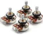 Bourns Set of Four (4X) 500K Short Split Shaft Audio Taper Low Friction Potentio