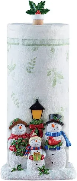 Caroling Snowman Family Christmas Kitchen Paper Towel Holder