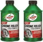 Turtle Wax Chrome Polish and Rust Remover, Protective Coating, Great On Chrome Bumpers, Wheels and Accessories 12 oz. 2 Pack