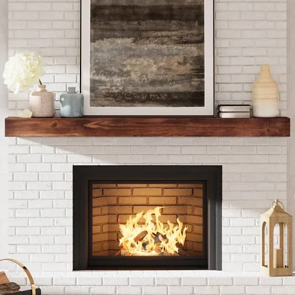 Eshoma 72 in Handcrafted Solid Fireplace Mantel