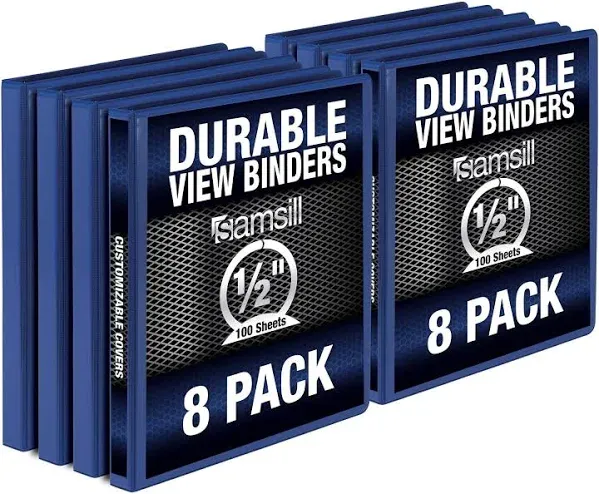 Samsill Durable .5 Inch Binder Made in the USA MP88412