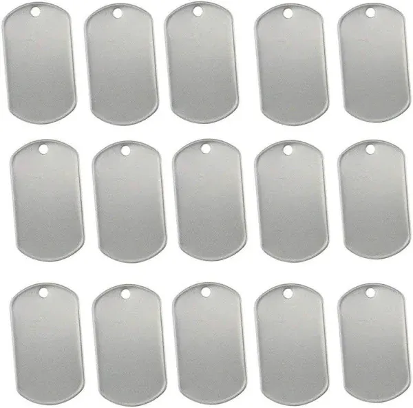 Tinsow 100pcs Blank Bulk Dog Tags