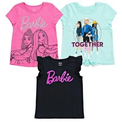 Barbie Girls 3 Pack T-Shirts