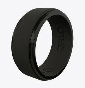 Step Edge Polished Silicone Ring