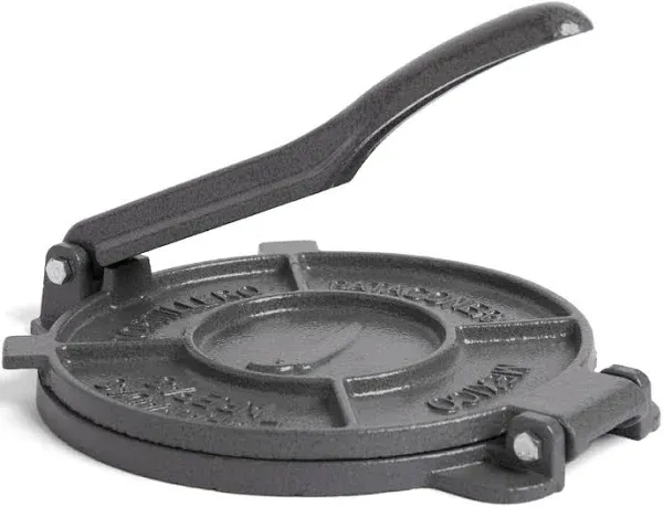 ALPHA LIVING 50520A 8 Inch Quesadilla Heavy Duty Empanada Press – Cast Iron Tortilla Maker for Kitchen, Home Use