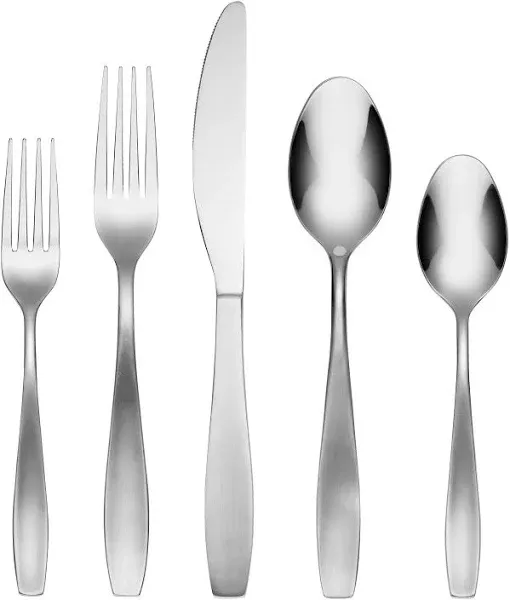 Tyrus Satin Mirror 89-Piece Flatware Set - Service for 12