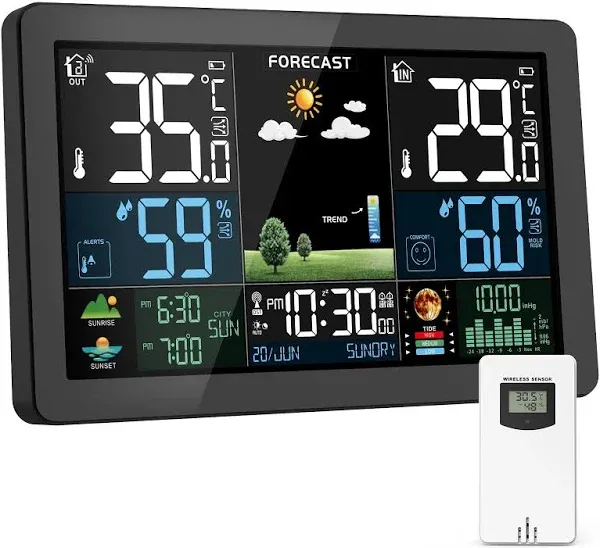 Wireless Weather Station with Outside Temperature Sensor