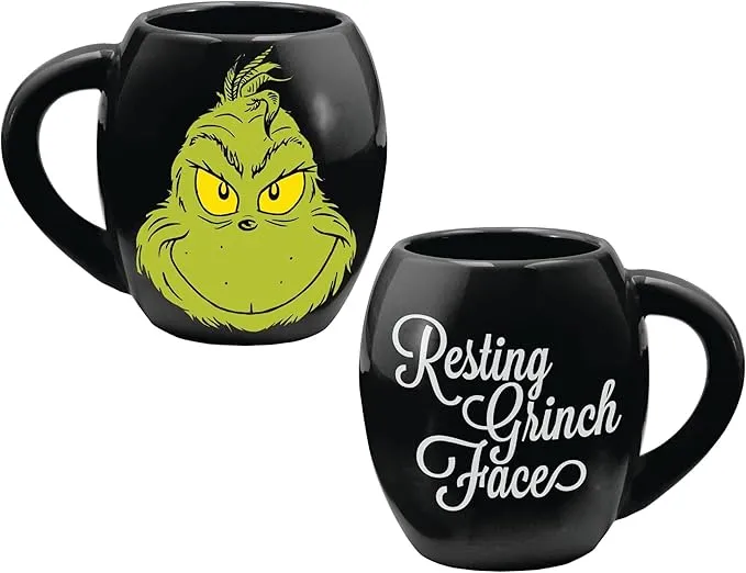 Dr. Seuss GRINCH Resting Grinch Face Heat Reactive Color Changing Tea Coffee Mug Cup 20 Oz.