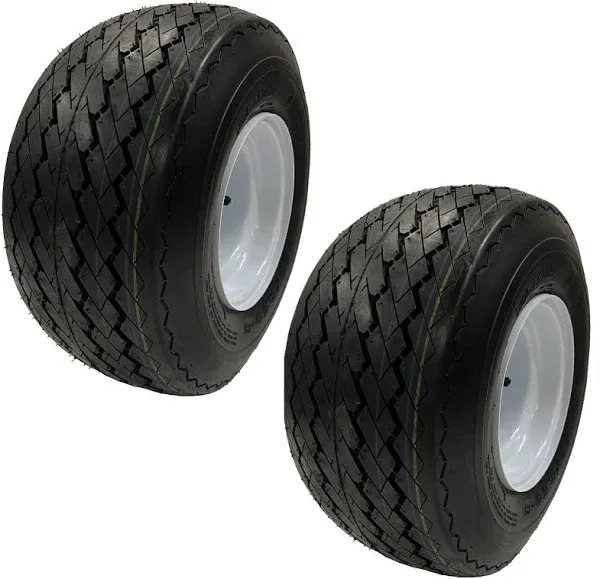 eCustomrim 2-Pack Golf Cart Tires On Rims 18 X 8.5 X 8 18-850-8 18X8.50-8 White 4 Lug 18 in.