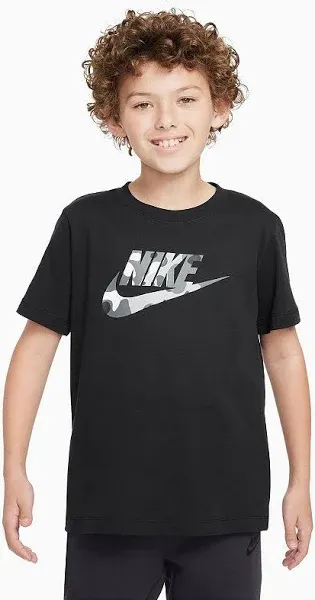 Nike Sportswear Camo Logo Cotton Graphic T-Shirt Boy's