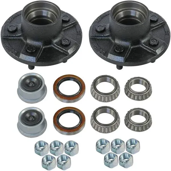 JDMSPEED 2pcs Trailer Idler Hub Kits 5 on 5 for 3500 lbs Axle - 22018K NEW