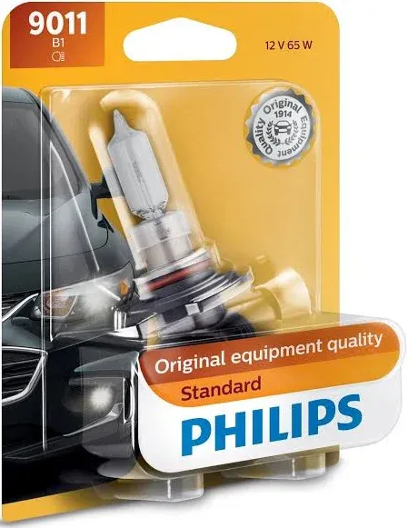 Philips Automotive Lighting 9011 HIR Standard Halogen Replacement Headlight Bulb, 1 Pack