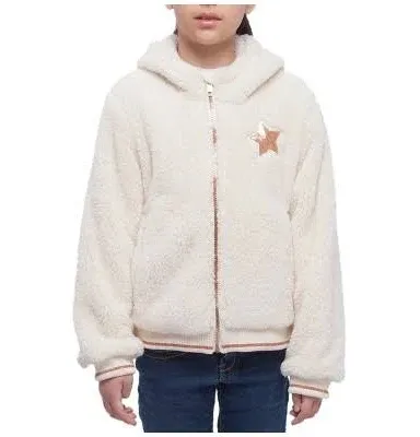 Rokka&Rolla Girls' Sherpa Fleece Lined Hooded Jacket