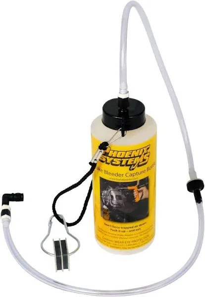 Phoenix Systems 7002-b One-man Brake Bleeder Capture Bottle with Quick Adapter