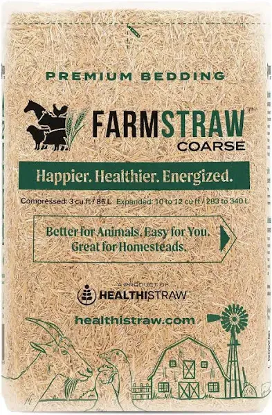 HealthiStraw FarmStraw Coarse Cut Animal Bedding