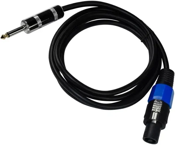 Speakon to 1/4-inch TS Cable for Hartke AK115 AK410 HyDrive HX112 HX410  HX810