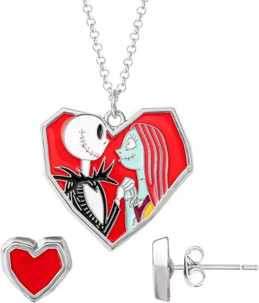 Disney The Nightmare Before Christmas Womens Costume Necklace and Earrings Set -