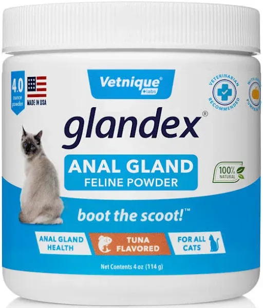 Glandex Anal Gland Fiber and Digestive Supplement for Cats - 4 oz Exp 11/2024