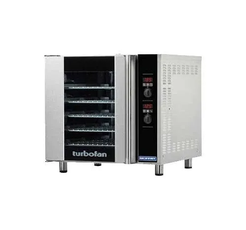 Moffat E32D5 28-7/8" Turbofan Full-Size Digital/Electric Countertop Convection Oven with Porcelain Oven Chamber, 208V or 220-240V