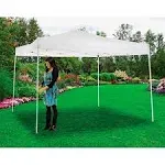 Global Industrial 602191WH Portable Pop-Up Canopy, Straight-Leg, 10'L x 10'W x 10'1"H, White