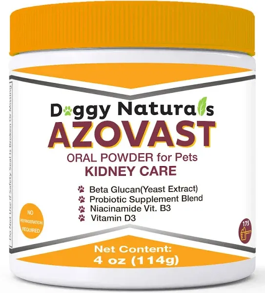 Azovast Powder Kidney Restores & Kidney Care Supplement for Dogs & Cats (4 oz)