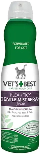 Vet's Best Flea & Tick Gentle Mist Spray for Cats