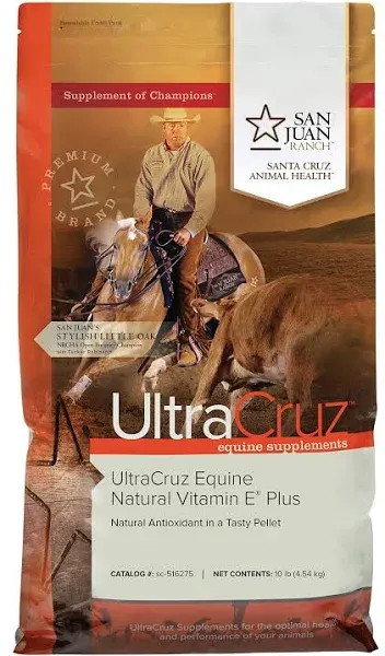 UltraCruz Equine Natural Vitamin E Plus Supplement for Horses 2 lb Pellet (13 Day Supply)