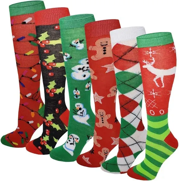 Ayla 6 Pairs Kids Knee High Socks