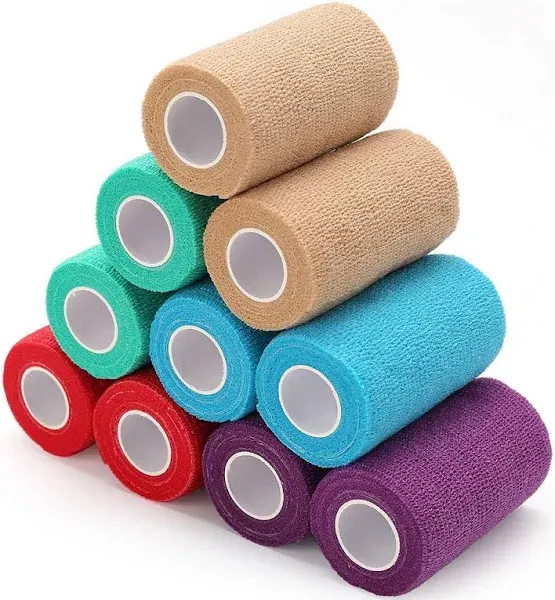 Waterproof Vet Horse Self-Adhesive Cohesive Wrap Bandage Tape Elastic Gauze Roll